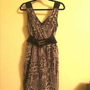 Roberto Rodriquez  Leopard Print size 6 silk Dress